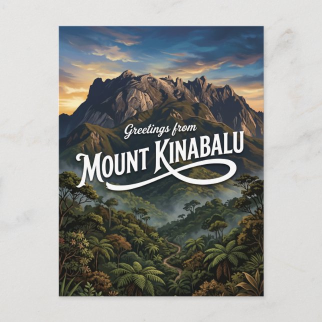 Mount Kinabalu Malaysia Postcard (Front)
