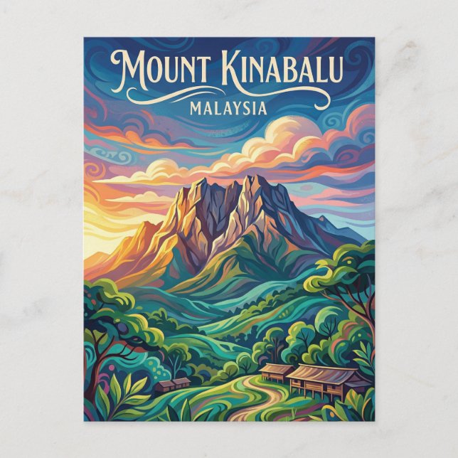 Mount Kinabalu Malaysia Postcard (Front)