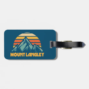 Mount Langley California Retro Turquoise Luggage Tag