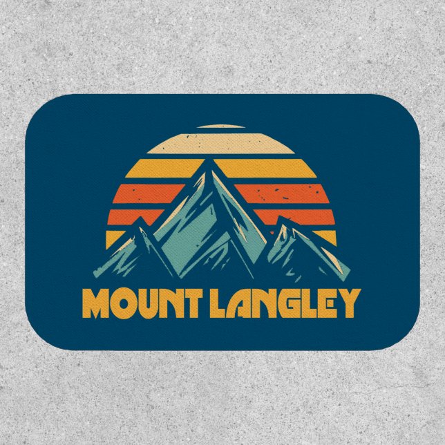 Mount Langley California Retro Turquoise Patch (Front)