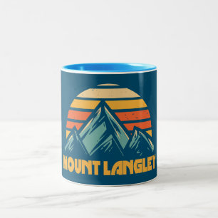 Mount Langley California Retro Turquoise Two-Tone Coffee Mug
