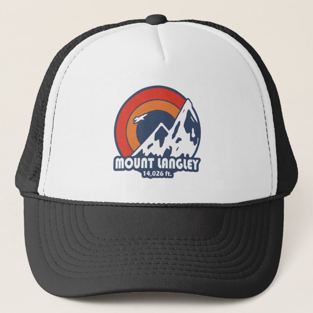 Mount Langley California Sun Eagle Trucker Hat (Front)