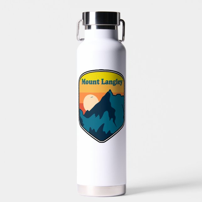 Mount Langley California Sunrise Water Bottle (Front)