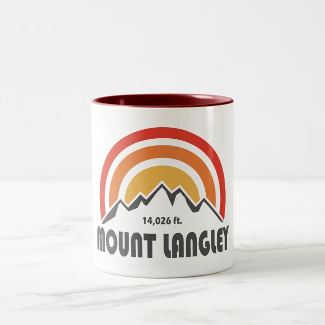 Mount Langley California Two-Tone Coffee Mug (Center)