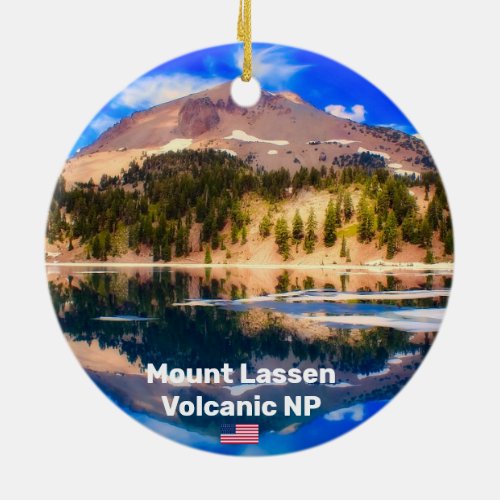 Mount Lassen NP Panoramic Ornament