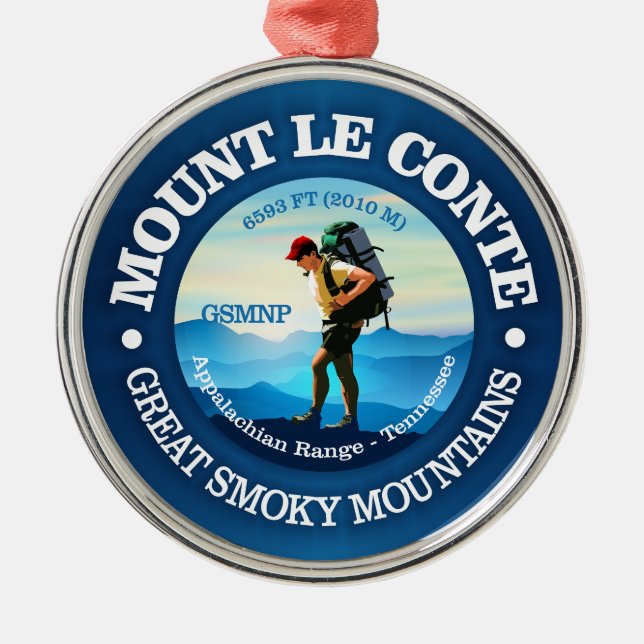 Mount Le Conte (C) Metal Ornament (Front)