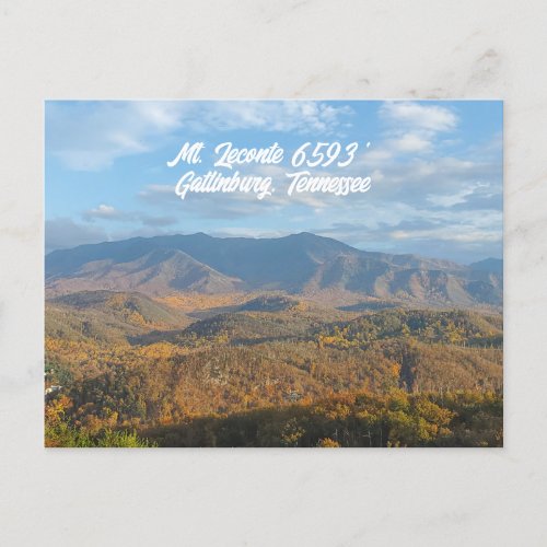Mount Leconte Gatlinburg Tennessee Elevation Postcard