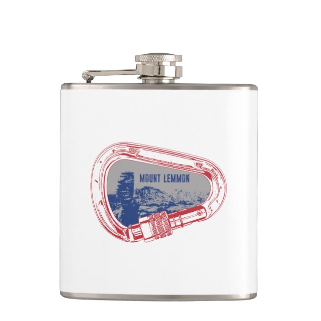 Mount Lemmon Climbing Carabiner Flask (Front)