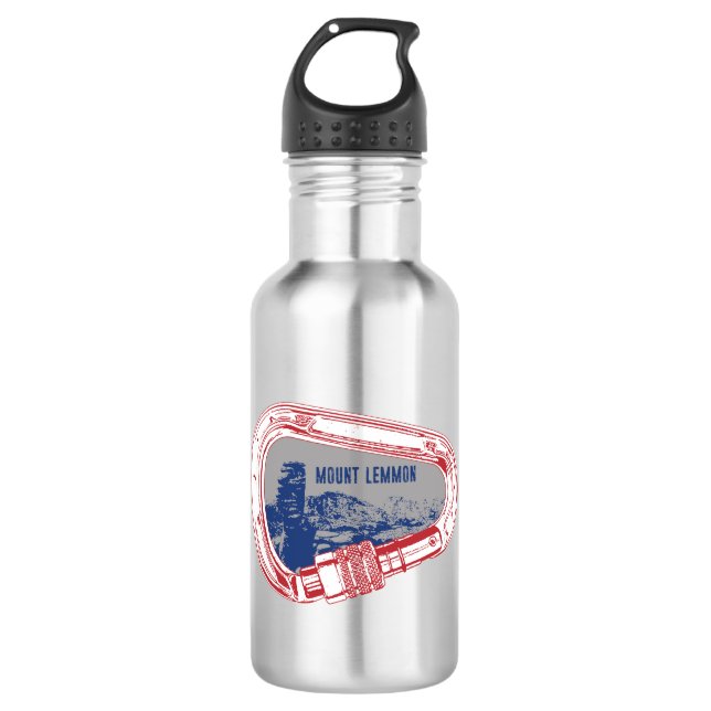 Mount Lemmon Climbing Carabiner Stainless Steel Water Bottle (Front)