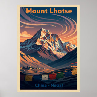Mount Lhotse Nepal-China V06 Poster