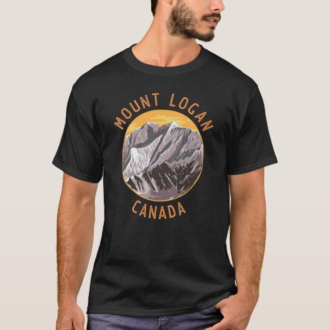 Mount Logan Canada Distressed Circle T-Shirt (Front)