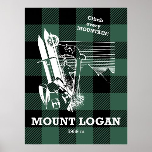 Mount Logan Canada St Elias Range Mountaineering Poster