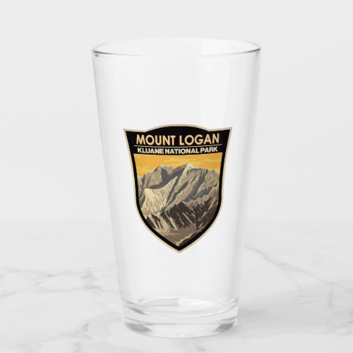 Mount Logan Canada Travel Art Vintage Glass