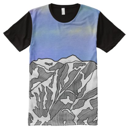 Mount Logan illustration All-Over-Print T-Shirt