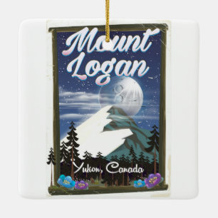 Mount Logan , Yukon, Canada Ceramic Ornament