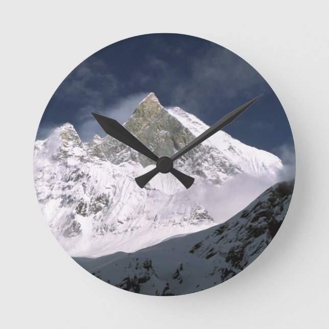 Mount Machhapuchhre, Fish Tail peak Nepal Round Clock (Front)