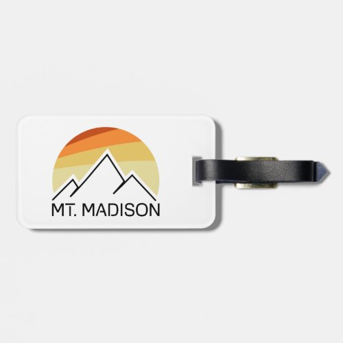 Mount Madison New Hampshire Retro Luggage Tag
