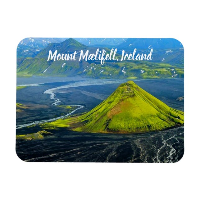 Mount Mælifell Iceland stylized Magnet (Horizontal)