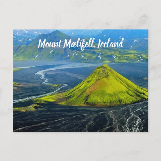 Mount Mælifell Iceland stylized Postcard (Front)