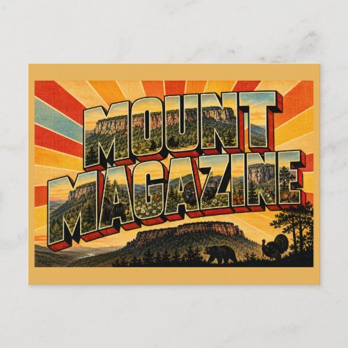 Mount Magazine Arkansas Highest Peak Bluff Art Postcard
