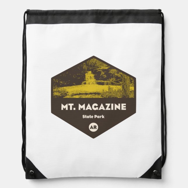 Mount Magazine State Park Arkansas Drawstring Bag (Front)