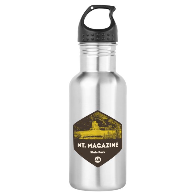 Mount Magazine State Park Arkansas Stainless Steel Water Bottle (Front)