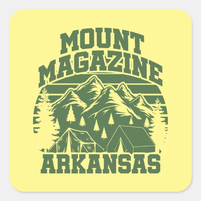 Mount Magazine State Park Square Sticker (Front)