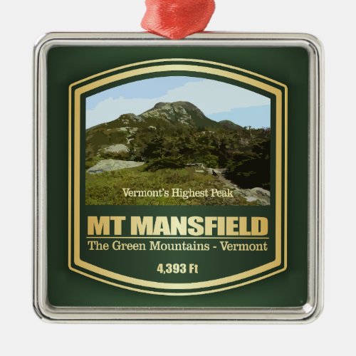 Mount Mansfield PF Metal Ornament