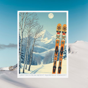 Mount Mansfield Vermont ski Postcard