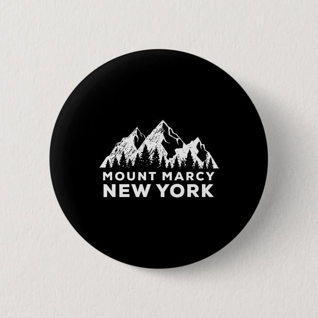 Mount Marcy New York Climbing And Hiking Mountain  Button (Front)