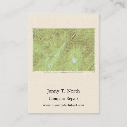 Mount Marcy Topographical Map _ Adirondack Park Business Card
