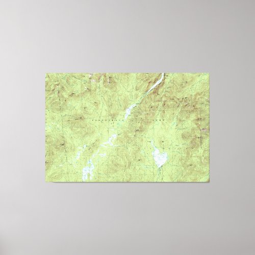 Mount Marcy Topographical Map _ Adirondack Park Canvas Print