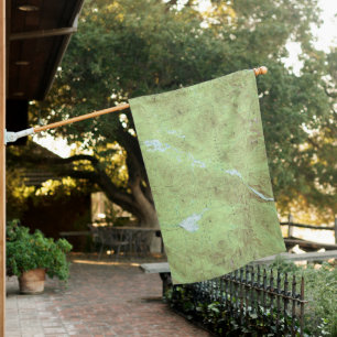 Mount Marcy Topographical Map - Adirondack Park House Flag