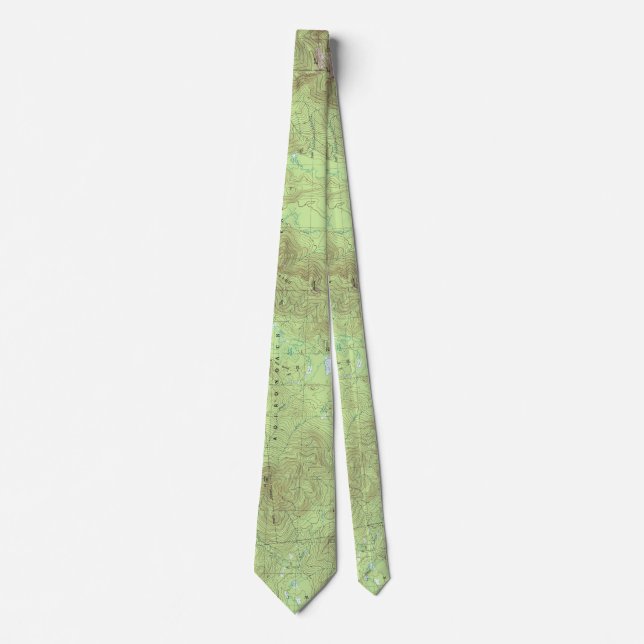 Mount Marcy Topographical Map - Adirondack Park Neck Tie (Front)