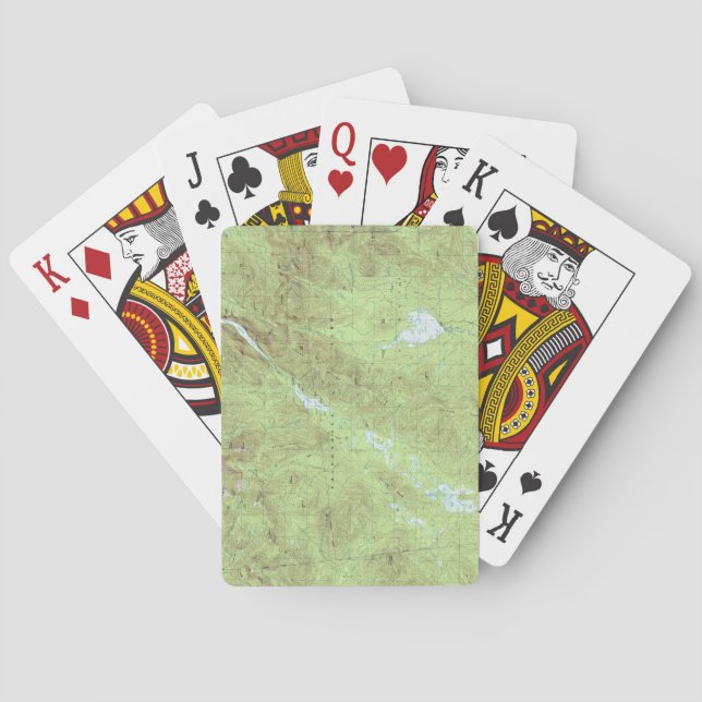 Mount Marcy Topographical Map - Adirondack Park Poker Cards (Back)