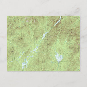 Mount Marcy Topographical Map - Adirondack Park Postcard