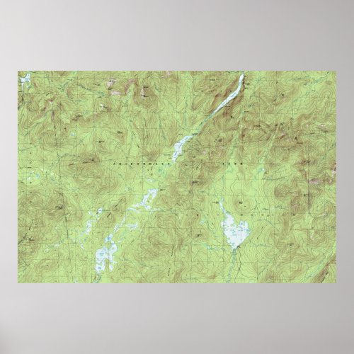 Mount Marcy Topographical Map _ Adirondack Park Poster