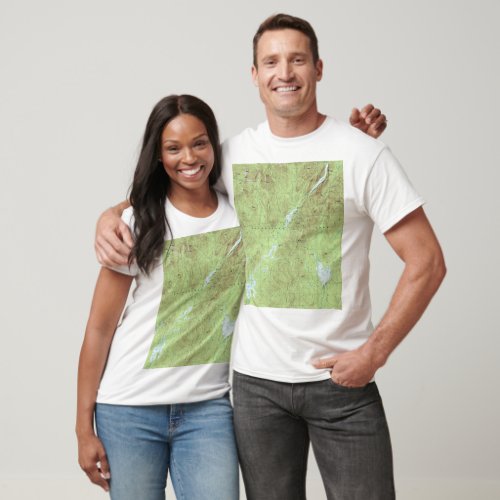 Mount Marcy Topographical Map _ Adirondack Park T_Shirt