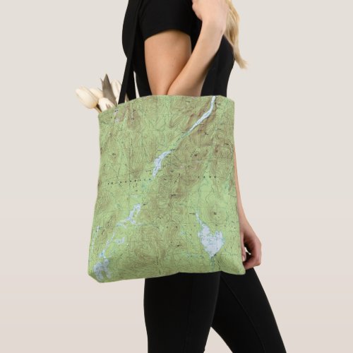 Mount Marcy Topographical Map _ Adirondack Park Tote Bag
