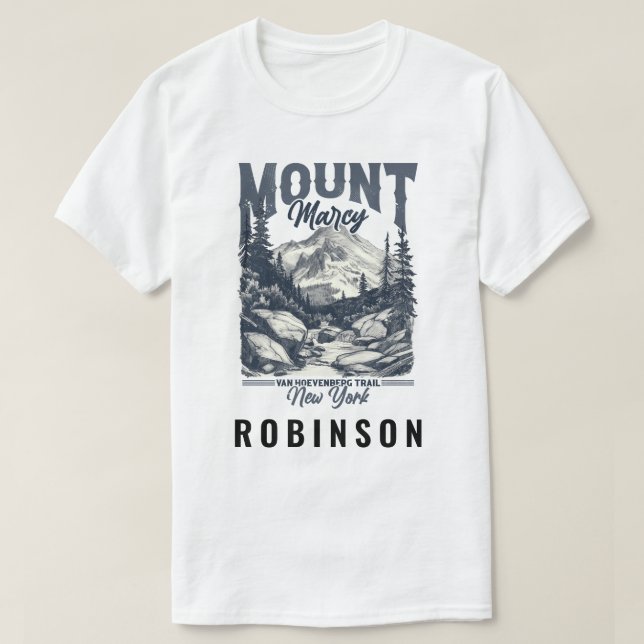 Mount Marcy-Van Hoevenberg Trail-New York Custom T-Shirt (Design Front)