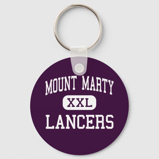 Mount Marty - Lancers - High - Cedar Rapids Iowa Keychain (Front)