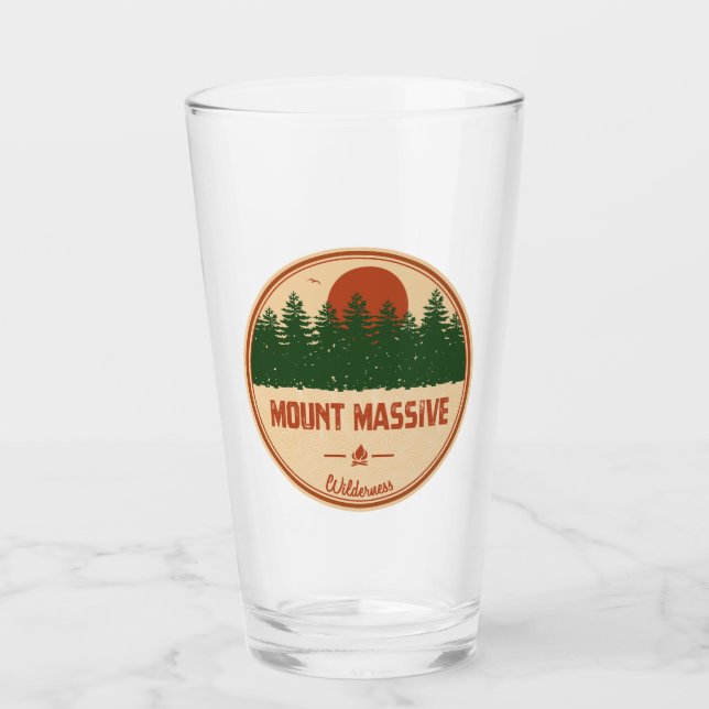 Mount Massive Wilderness Colorado Glass (Front)