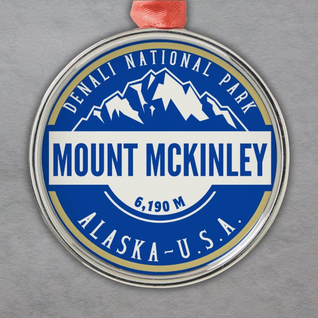 Mount Mckenley Denali National park  Metal Ornament (Creator Uploaded)