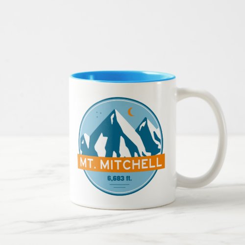 Mount Mitchell North Carolina Stars Moon Two_Tone Coffee Mug