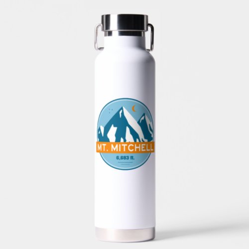 Mount Mitchell North Carolina Stars Moon Water Bottle