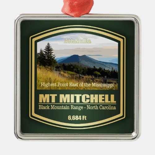 Mount Mitchell PF Metal Ornament