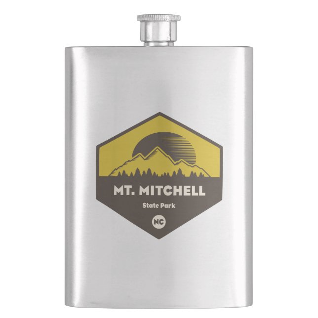 Mount Mitchell State Park Flask (Front)