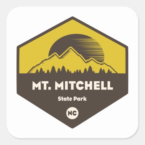 Mount Mitchell State Park Square Sticker