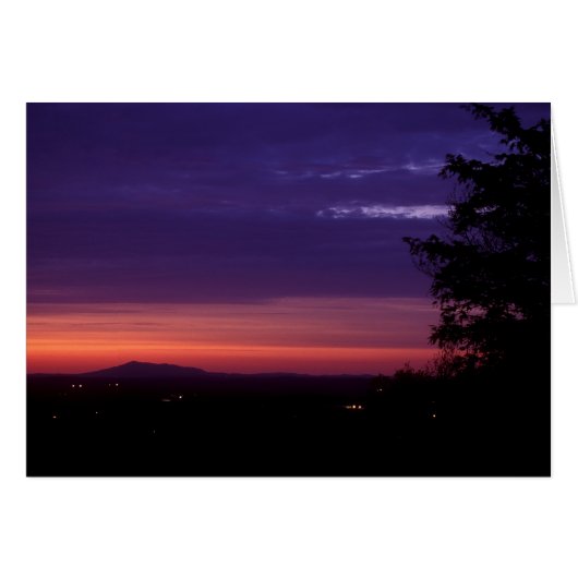 Mount Monadnock from Wachusett Mountain Twilight Cards (Front Horizontal)