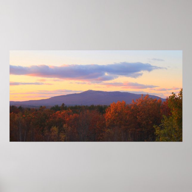 Mount Monadnock Late Autumn Sunset Poster (Front)